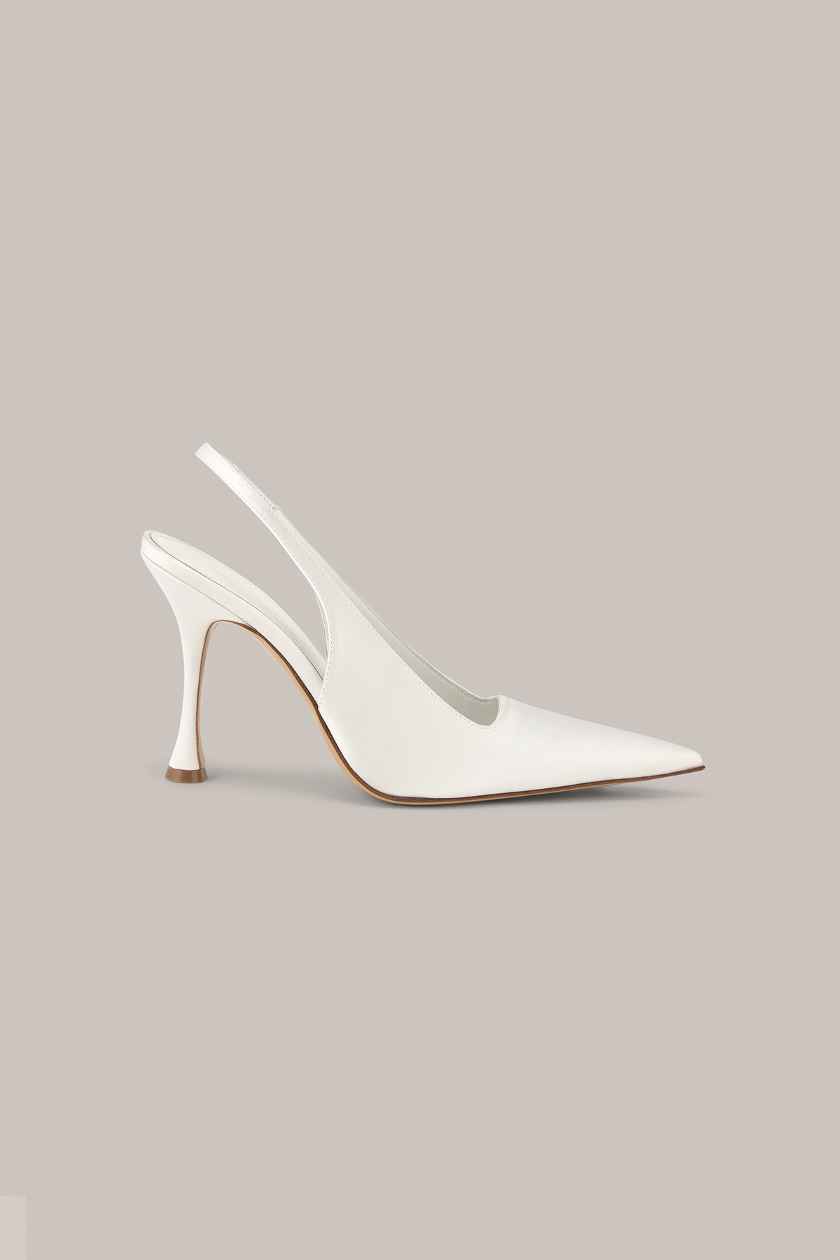 Her Satin White Heels