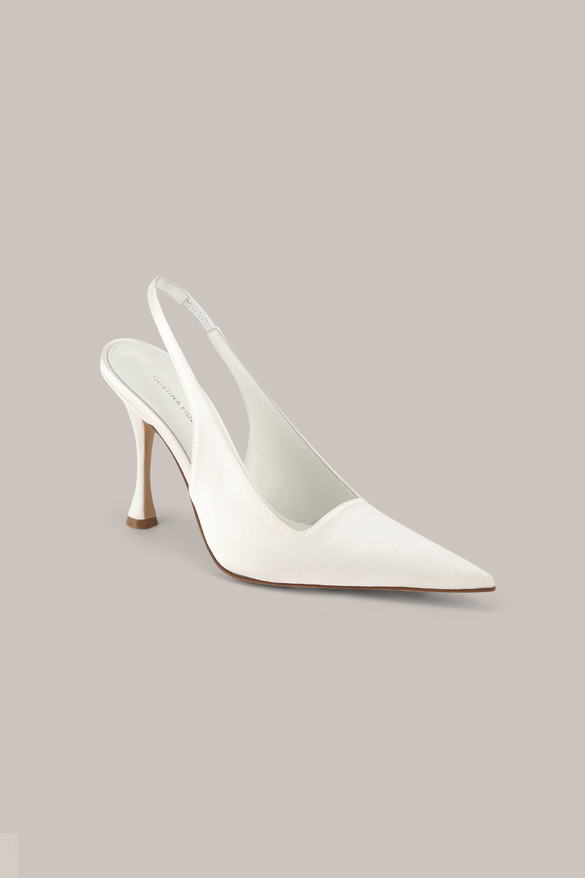 Her Satin White Heels