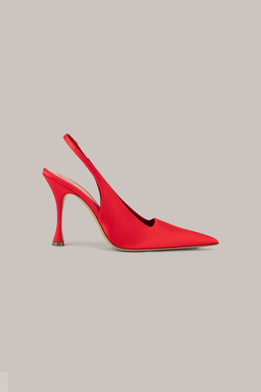Her Satin Red Heels