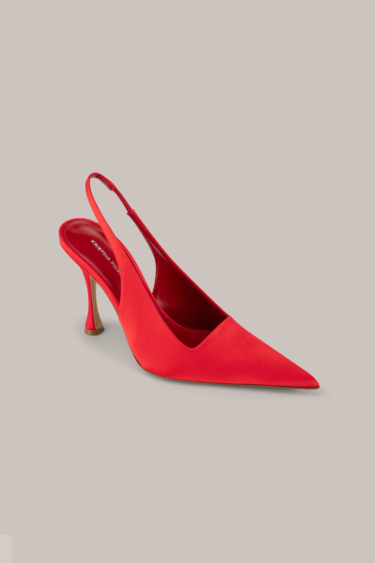 Her Satin Red Heels
