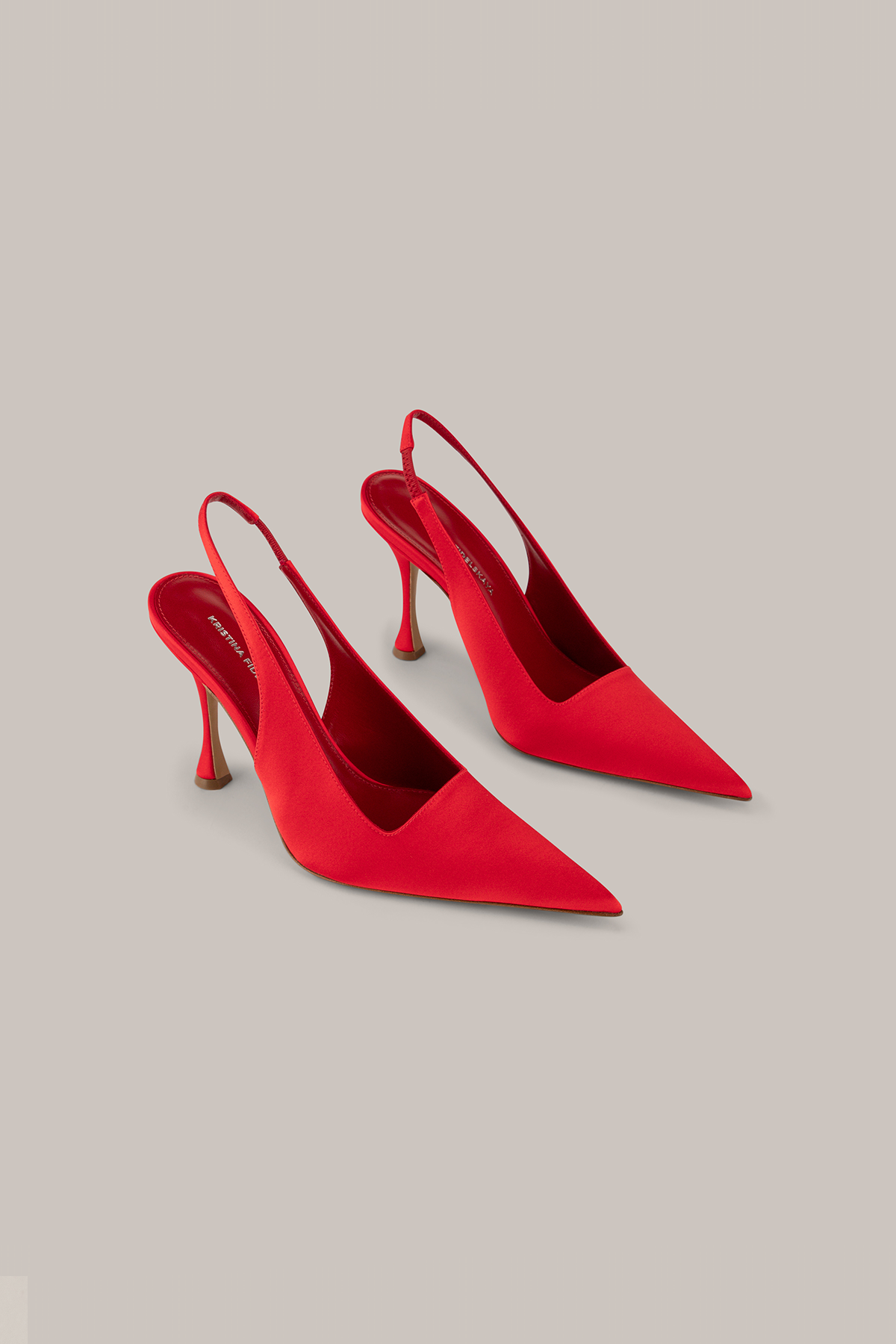 Her Satin Red Heels