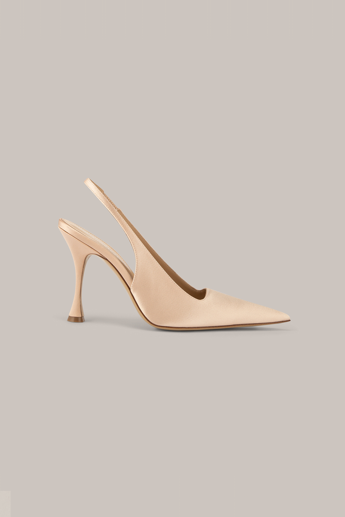 Her Satin Beige Heels