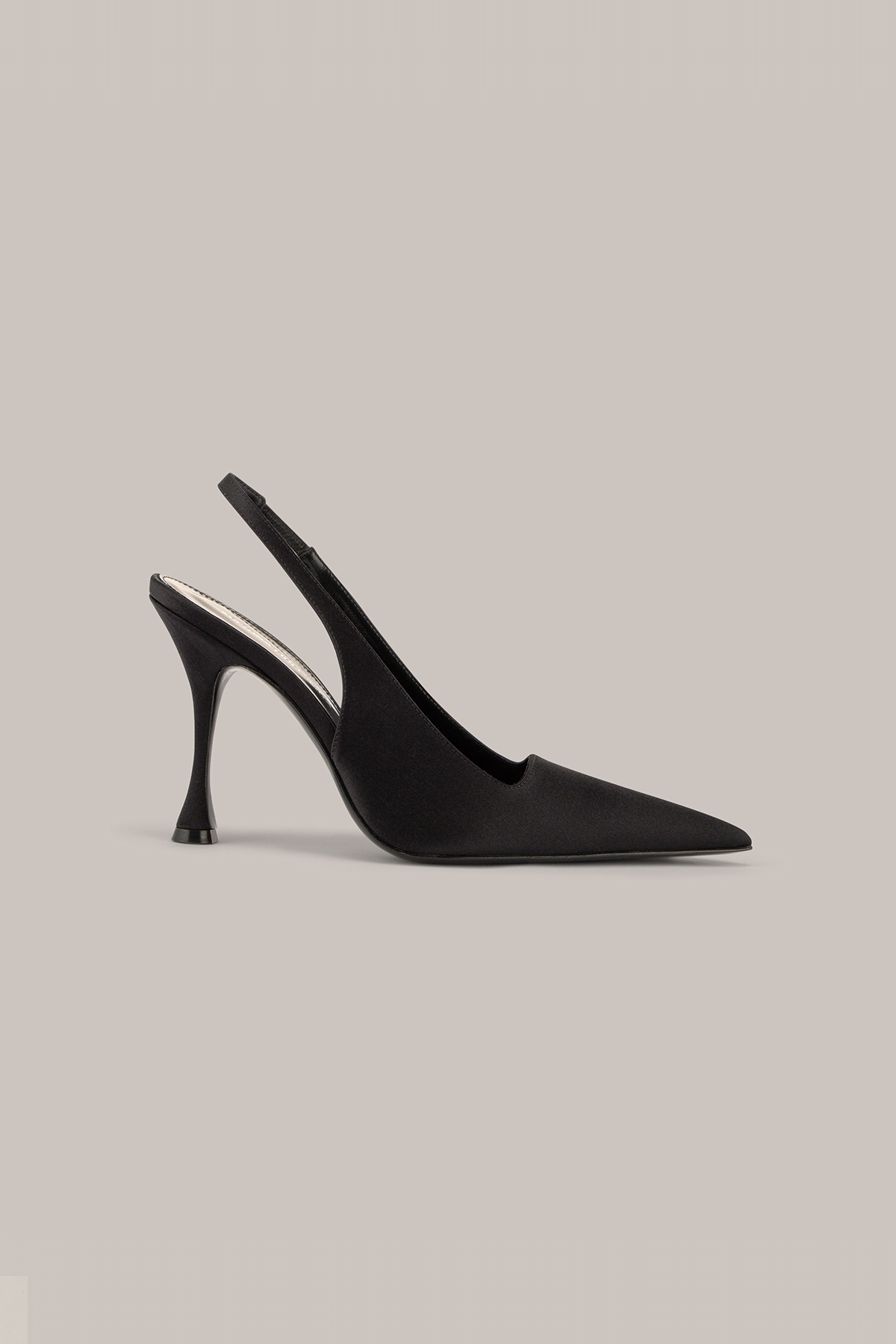 Her Satin Black Heels