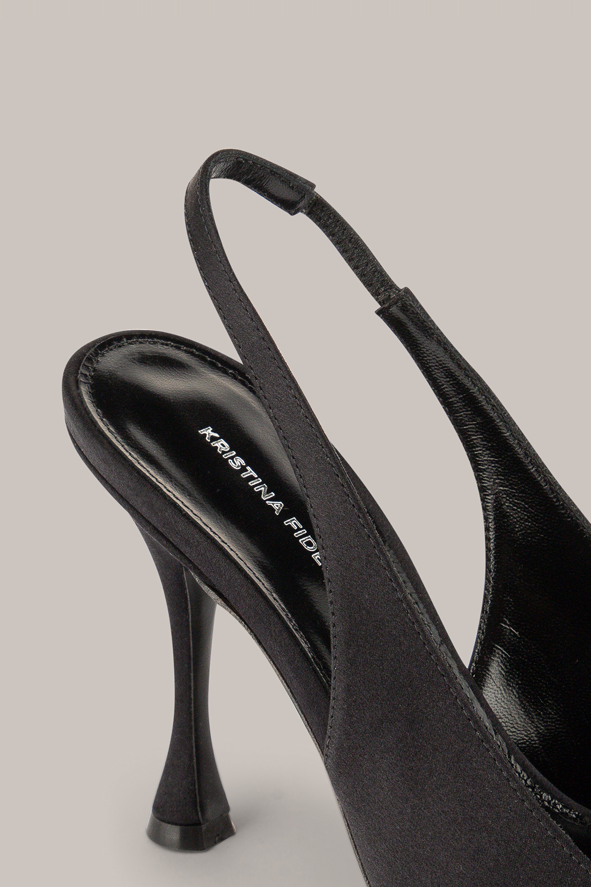 Her Satin Black Heels