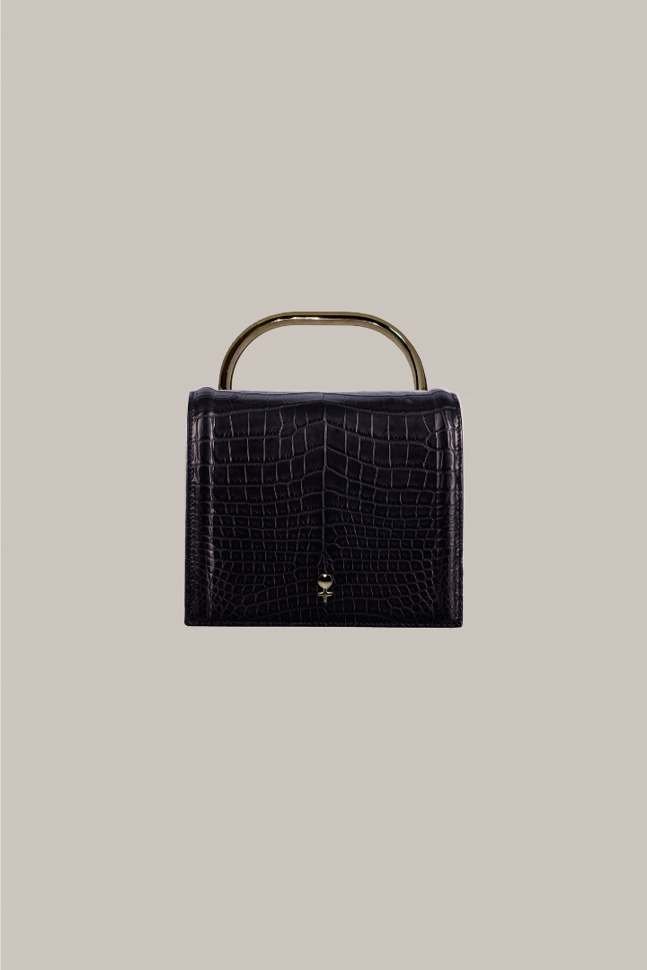 Her Anima Bag in  Black Crocodile