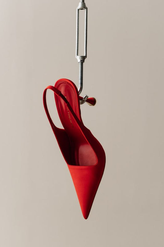 Her Red Satin Heel