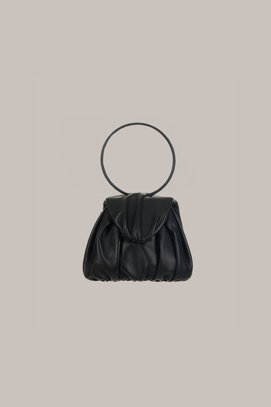 Her Black Leather Bag