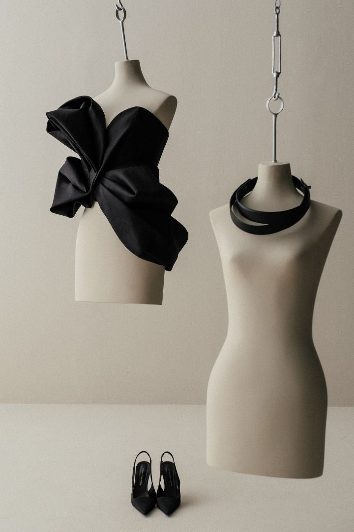 Her Black Lily Corset