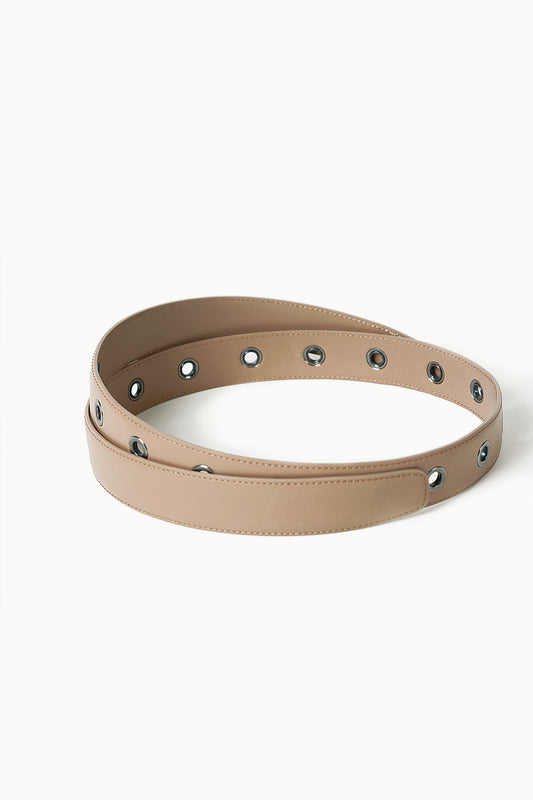 Her Wrap Around Leather Beige Belt