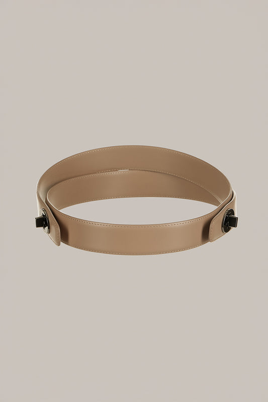 Her Nappa Leather Beige Belt