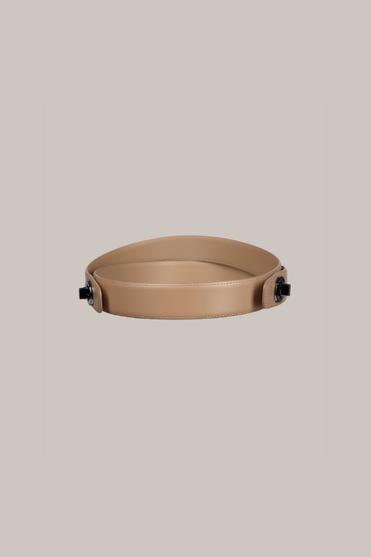 Her Nappa Leather Beige Belt