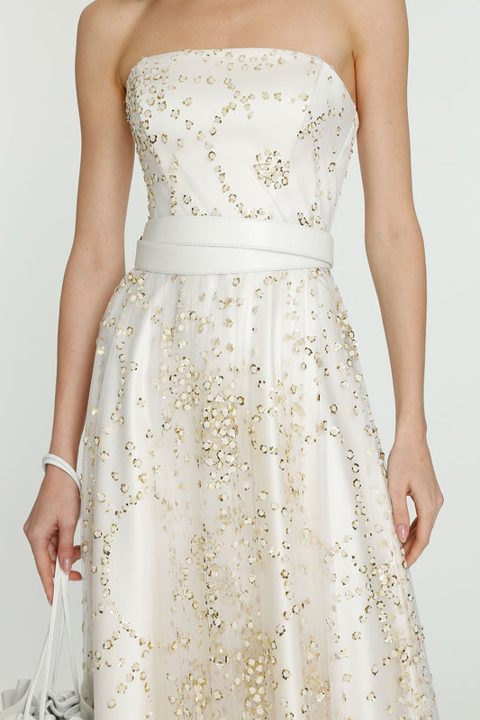 Her Nappa Leather White Belt