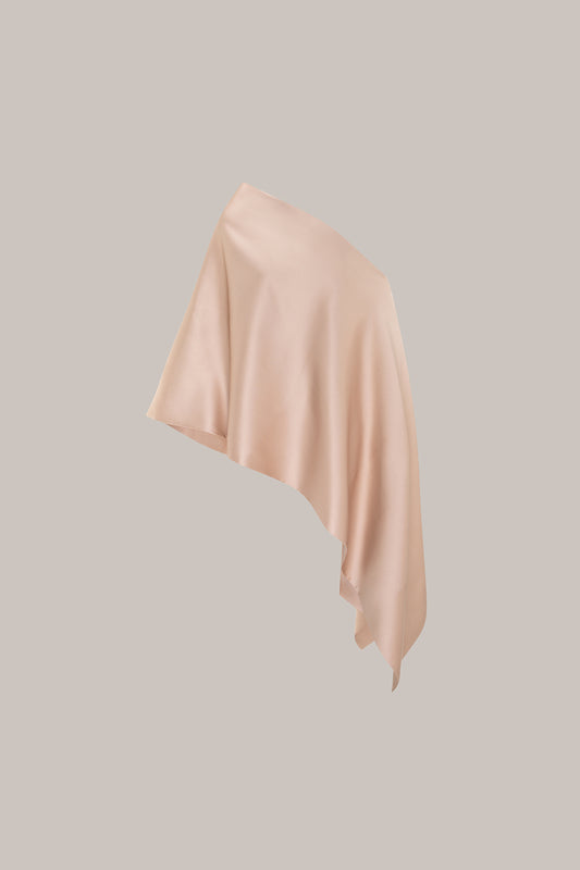 Her Beige Poncho Scarf