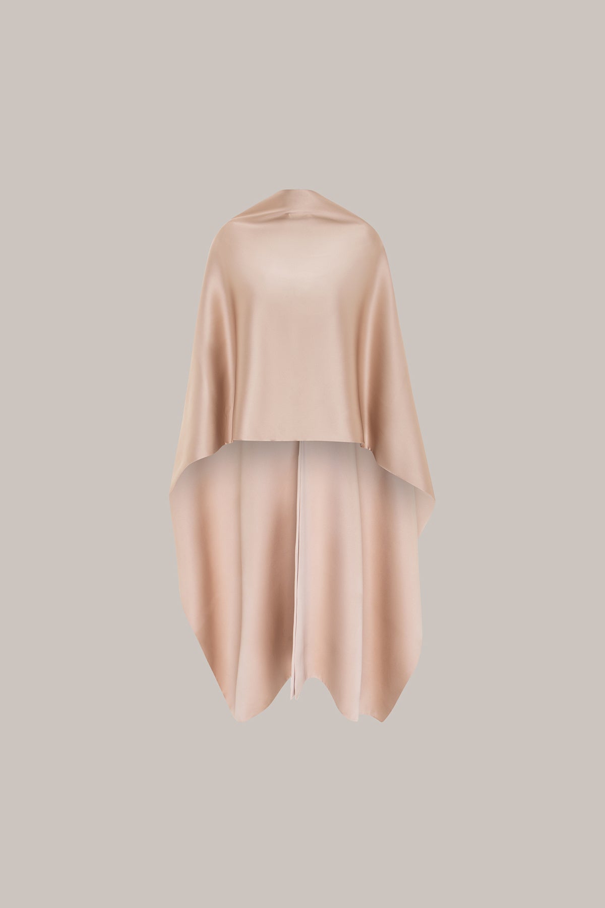 Her Beige Poncho Scarf