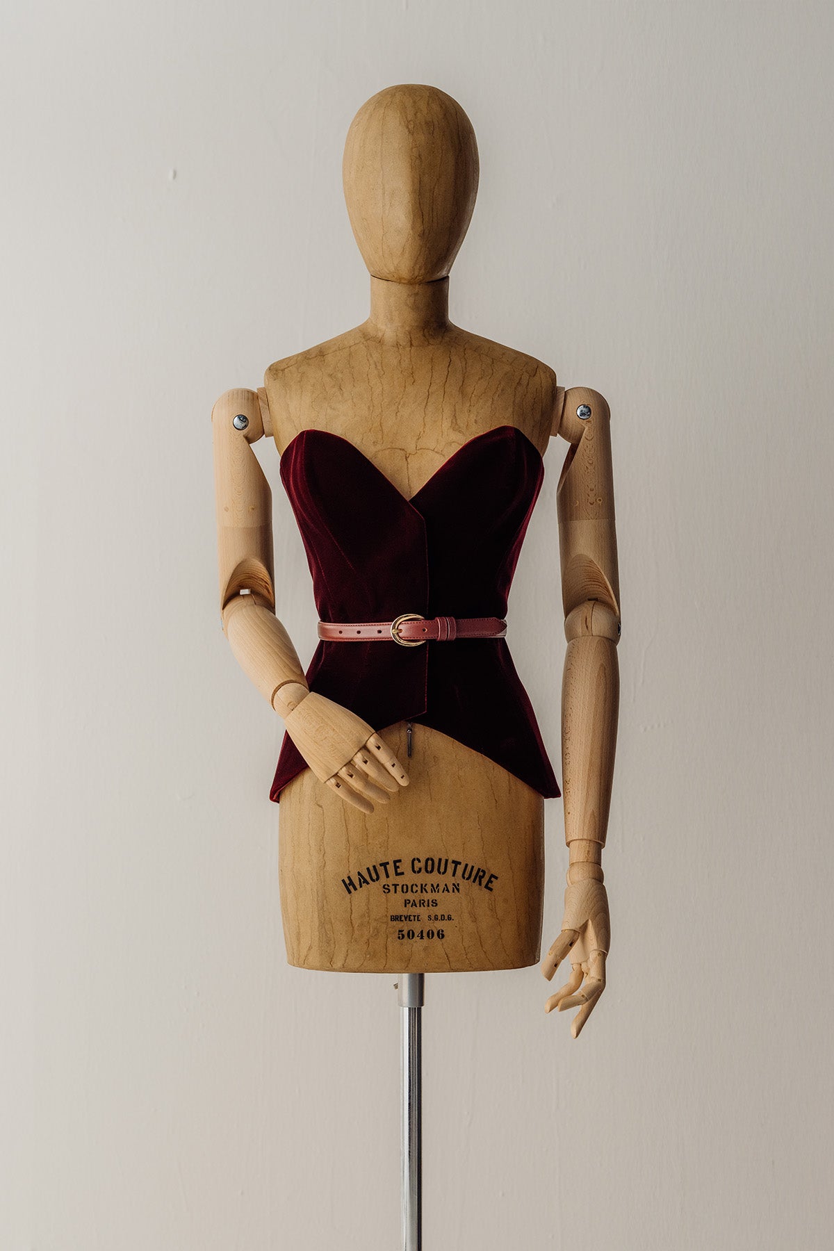 Her Burgundy Twin Belt
