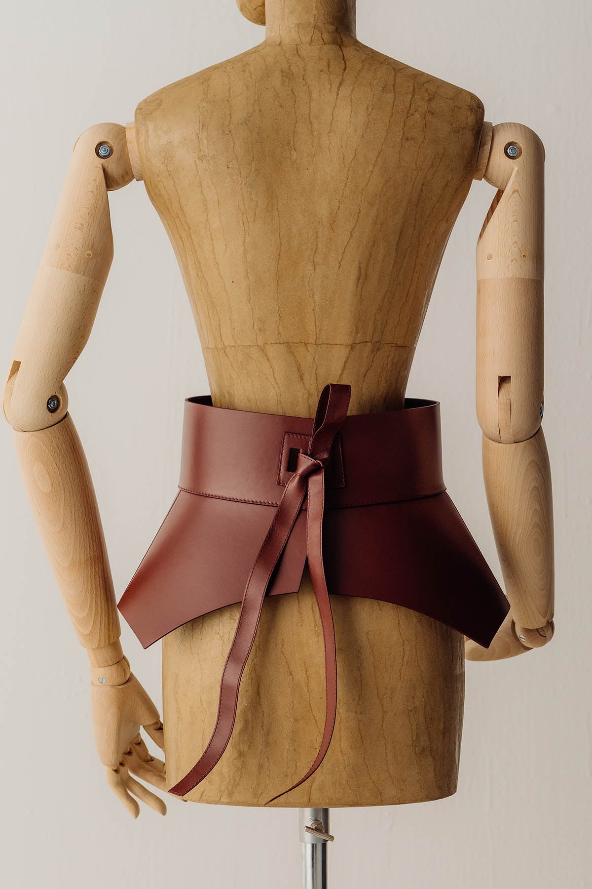 Her Burgundy Leather Cincher