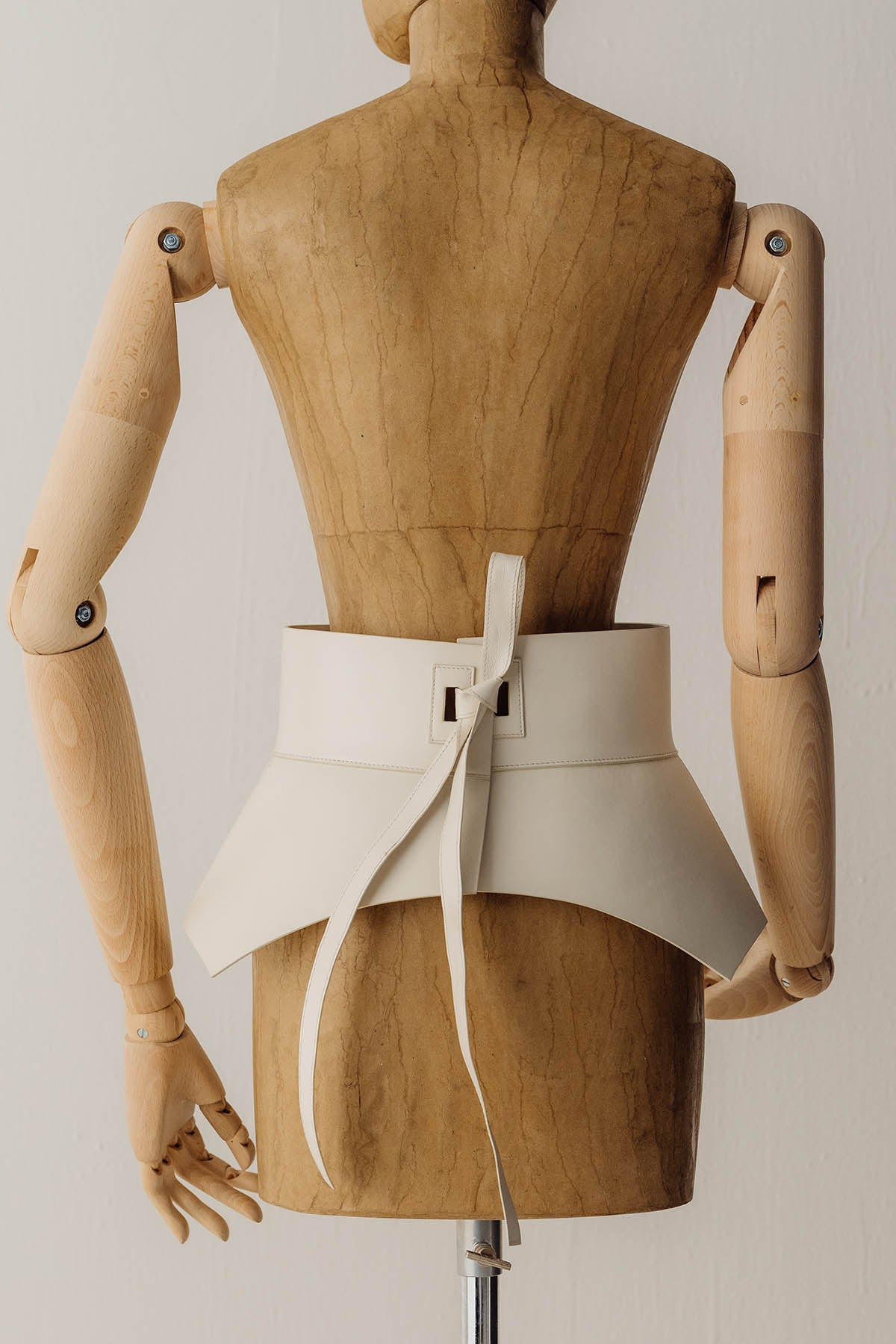 Her White Leather Cincher