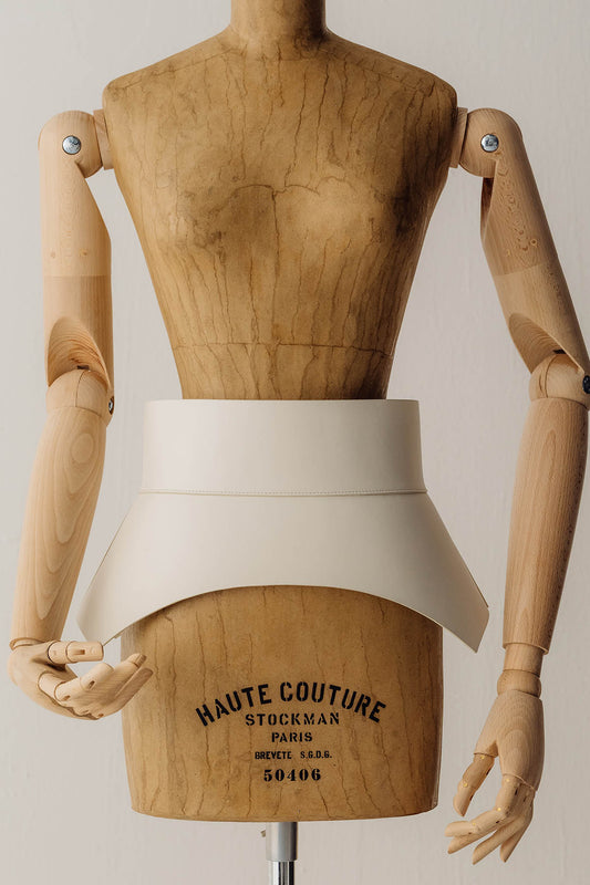 Her White Leather Cincher