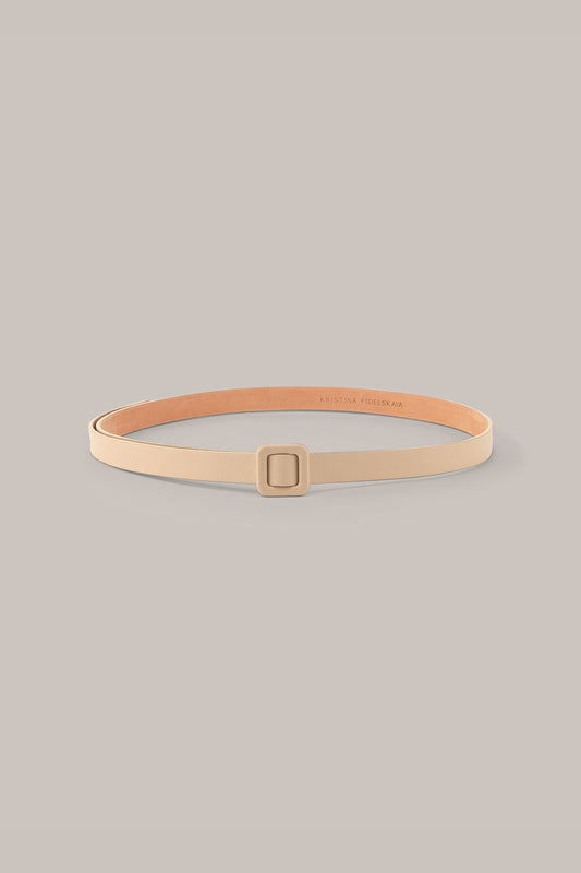 Her Beige Thin Belt