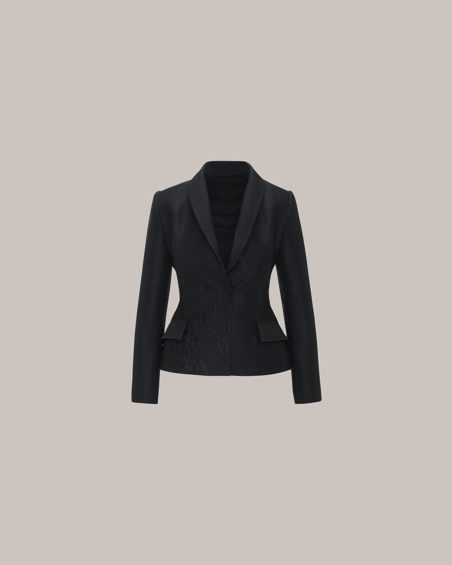 Her Silhouette Black Jacquard Jacket