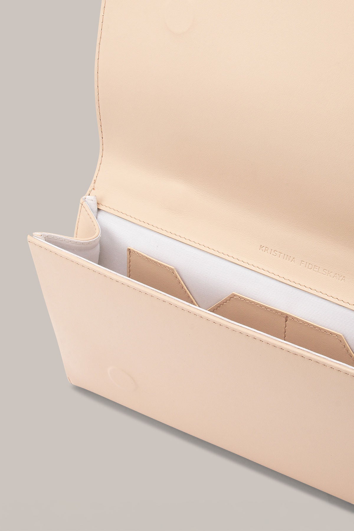 Her Beige Leather Bag