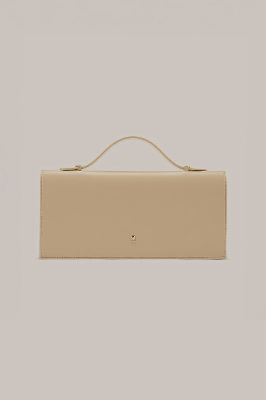 Her Beige Leather Bag
