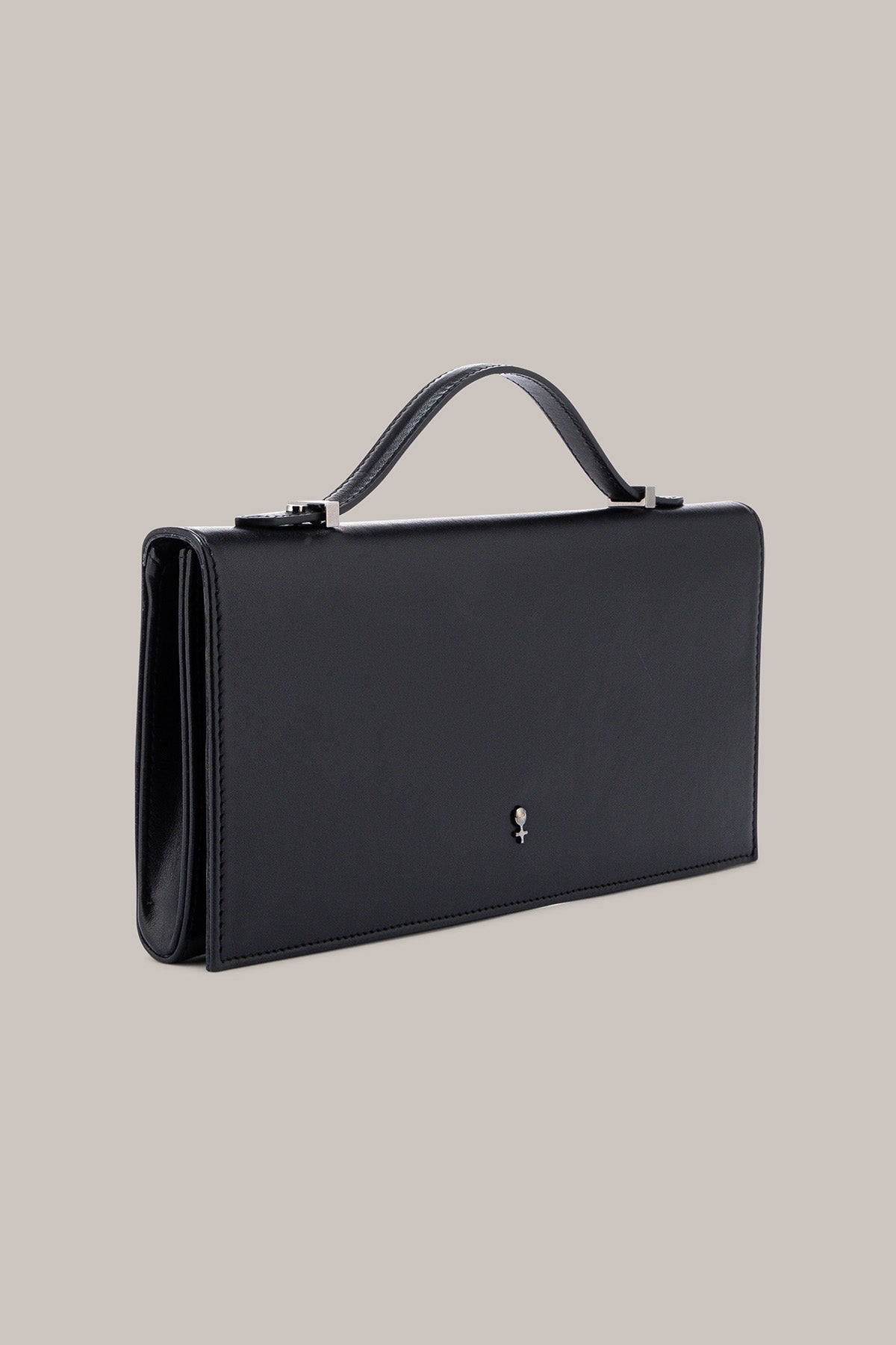 Her Black Leather Bag