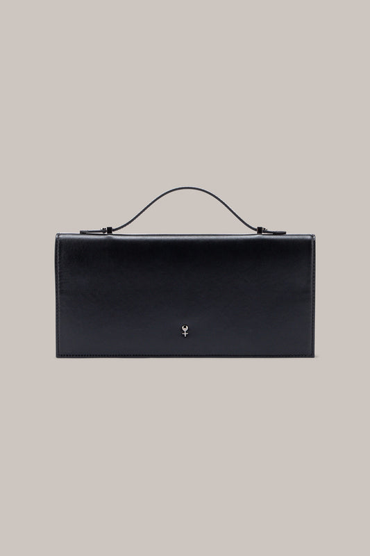 Her Black Leather Bag