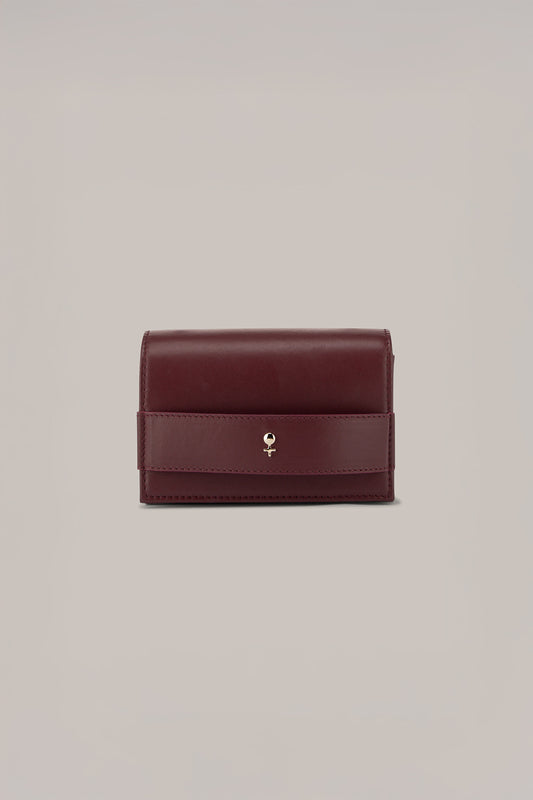 Her Mini Burgungy Clutch