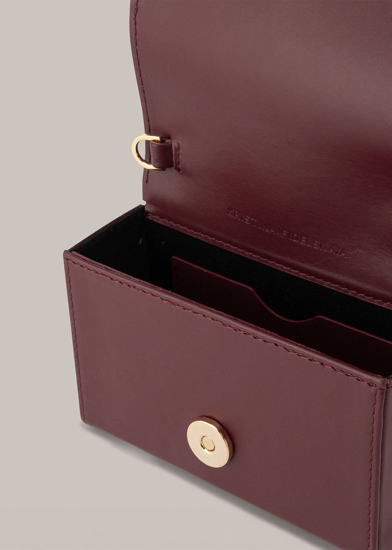 Her Mini Burgungy Clutch