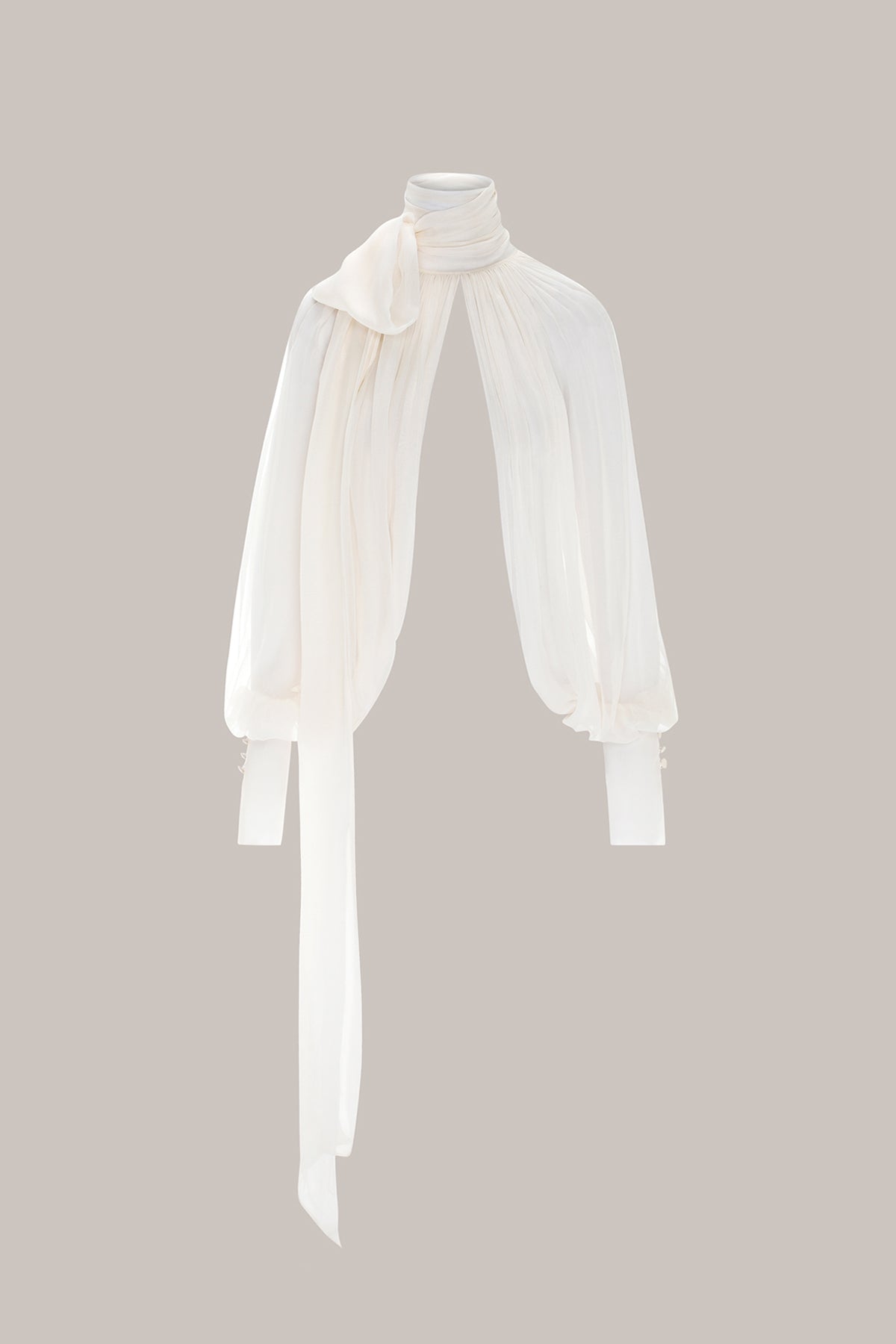 Her White Chiffon Sleeve Blouse