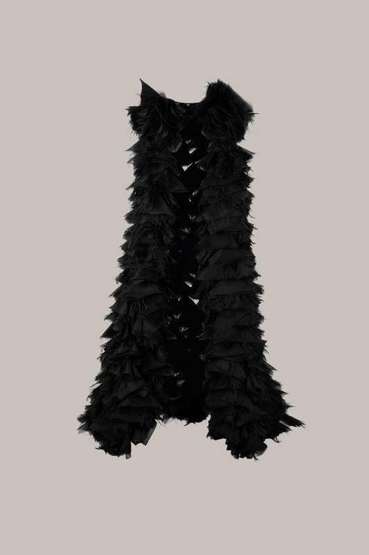 Her Maxi Embellished Black Cape