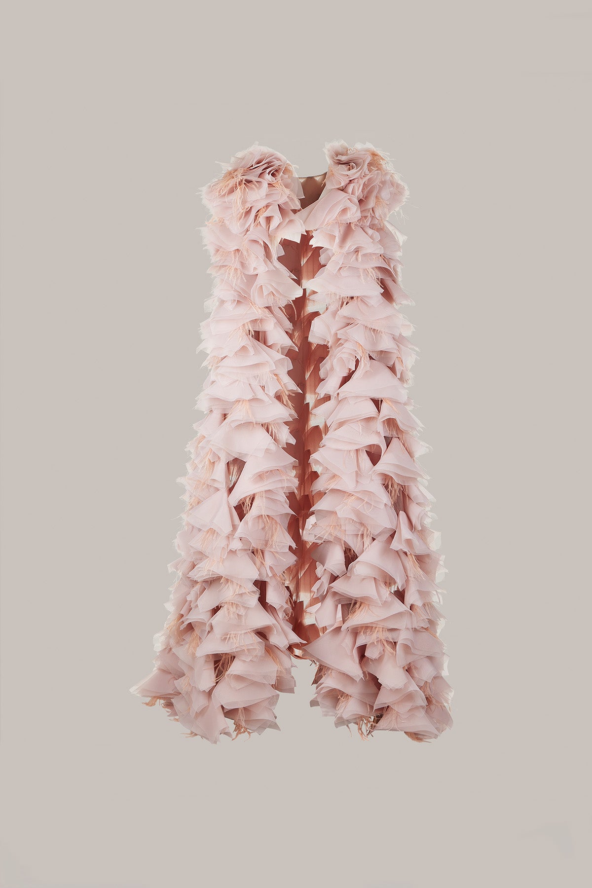 Her Maxi Embellished Beige Cape