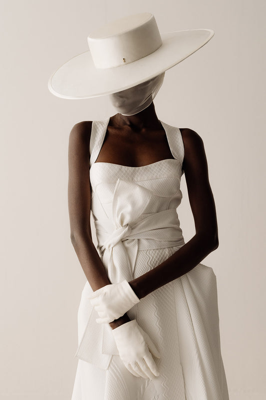 Her Cross Back Corset White Dress
