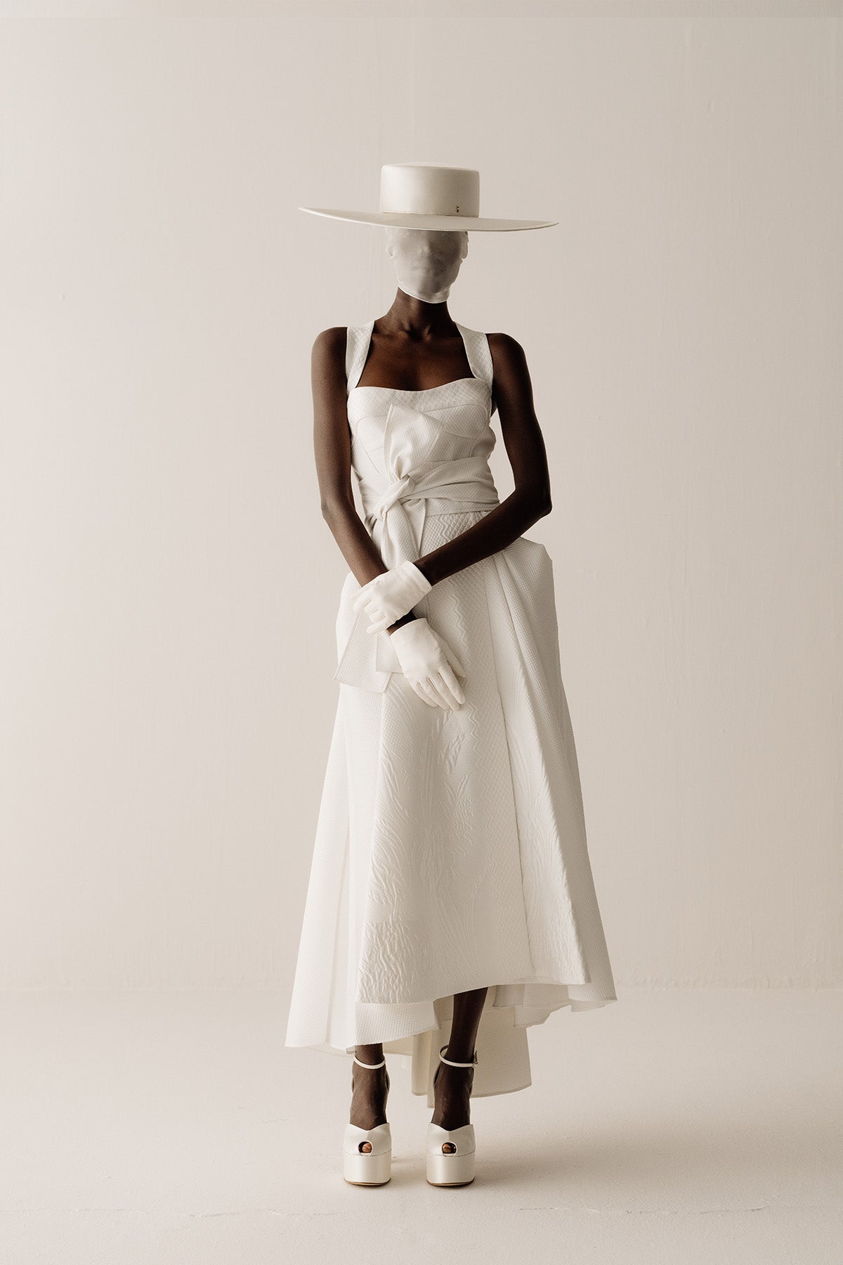 Her Cross Back Corset White Dress