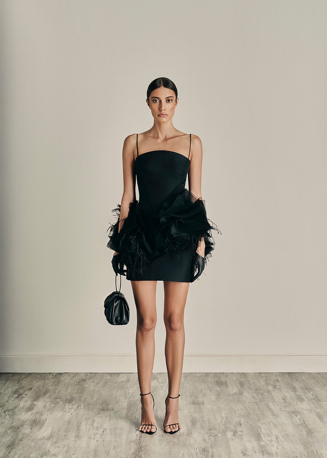 Her Mini Embellished Black Dress