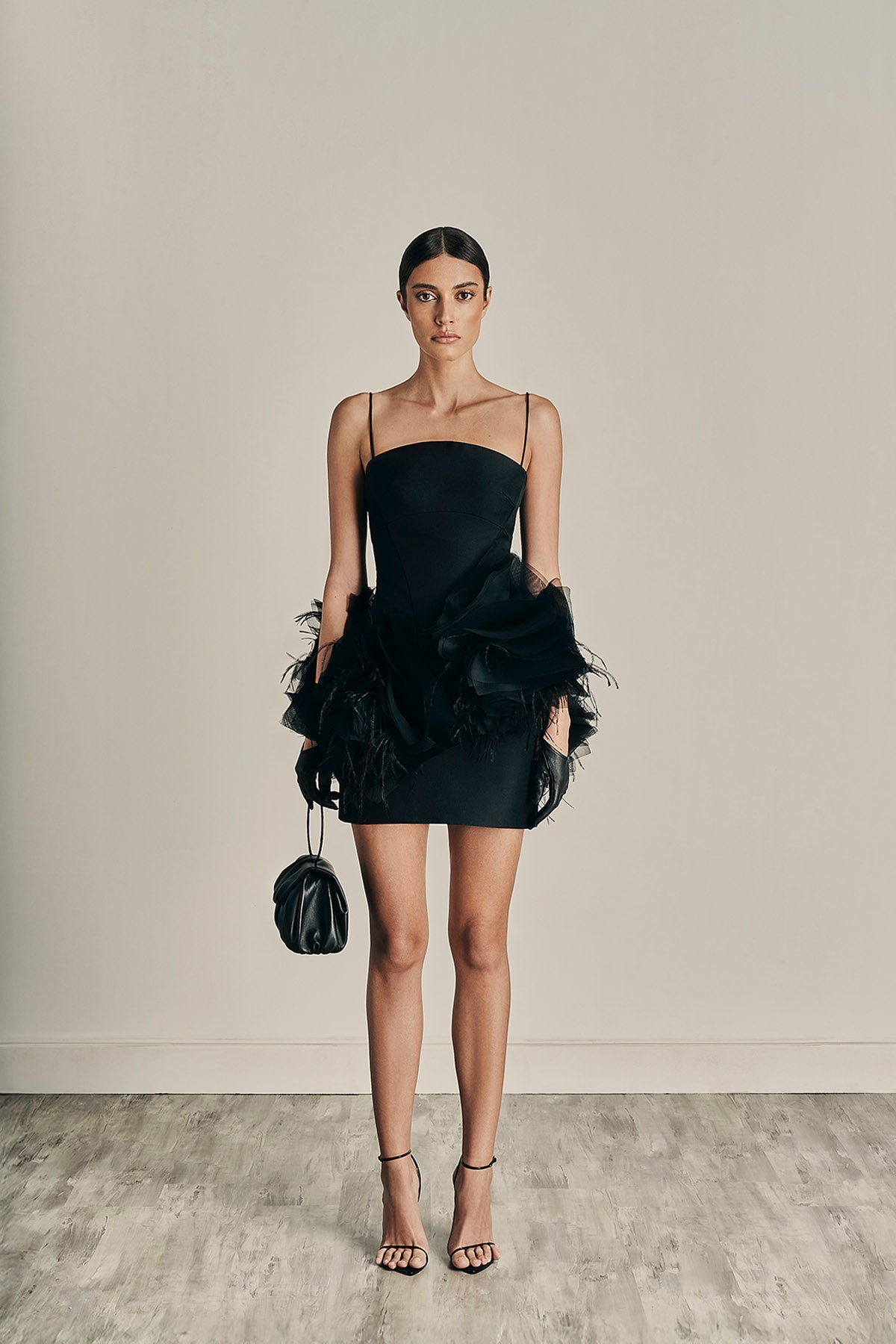 Her Mini Embellished Black Dress