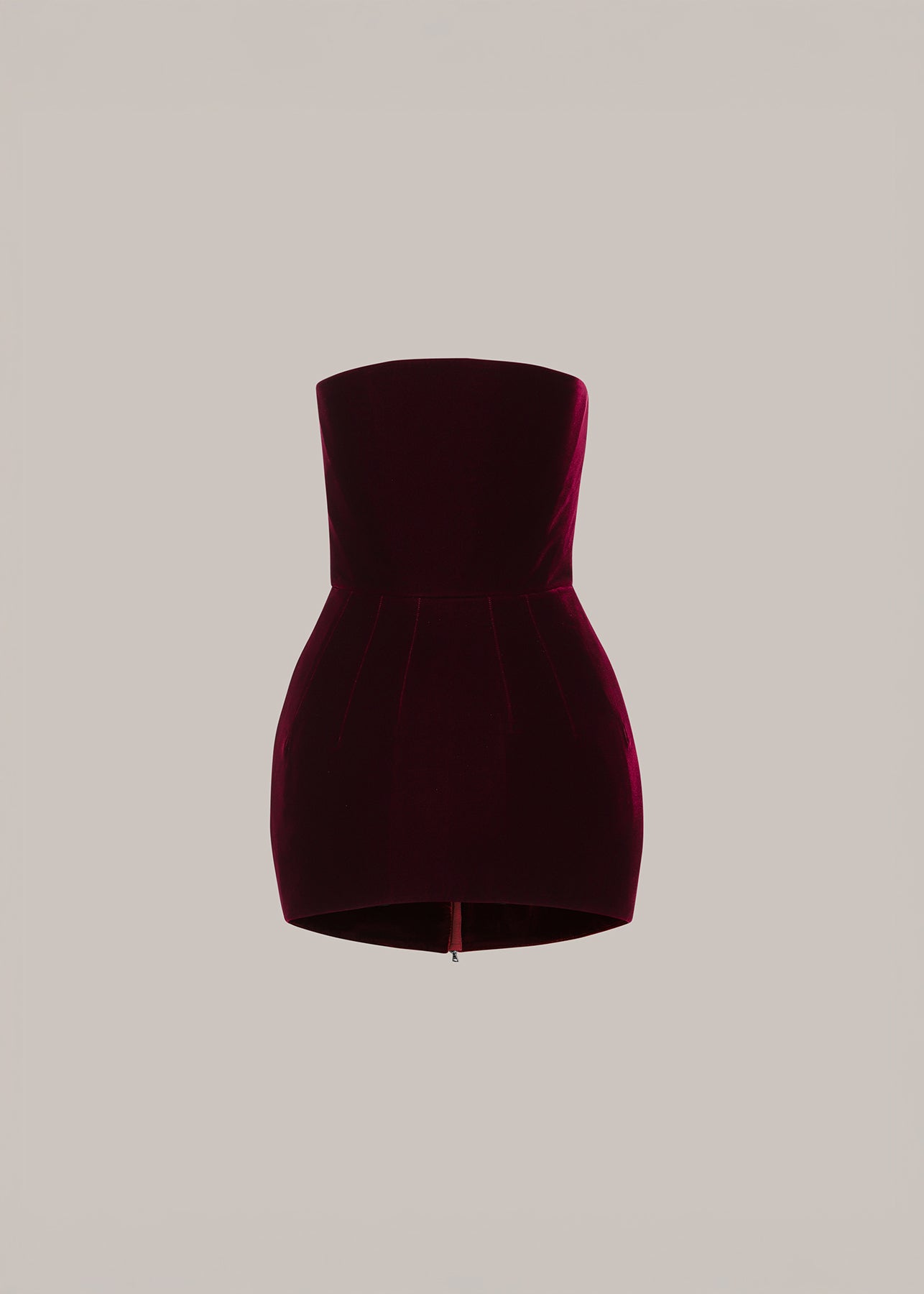 Her Burgundy Bouton Dress