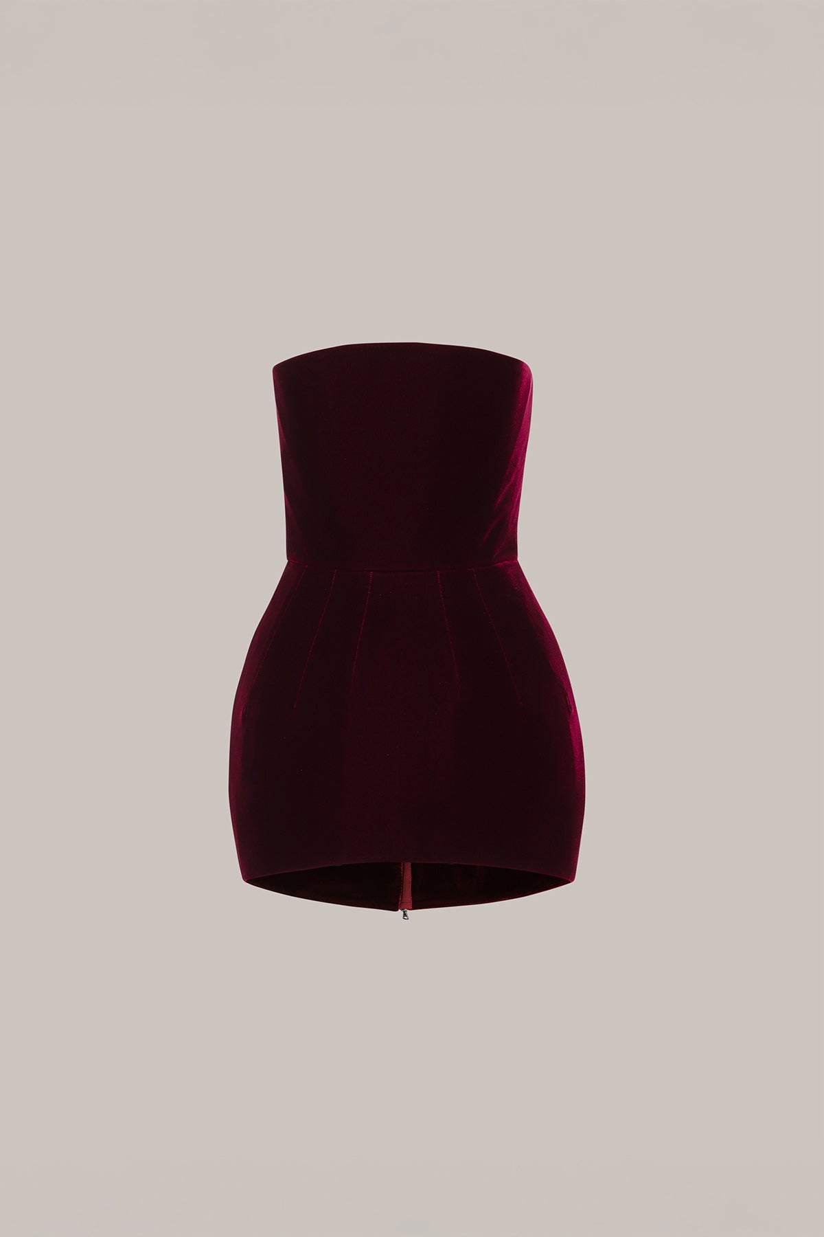 Her Burgundy Bouton Dress
