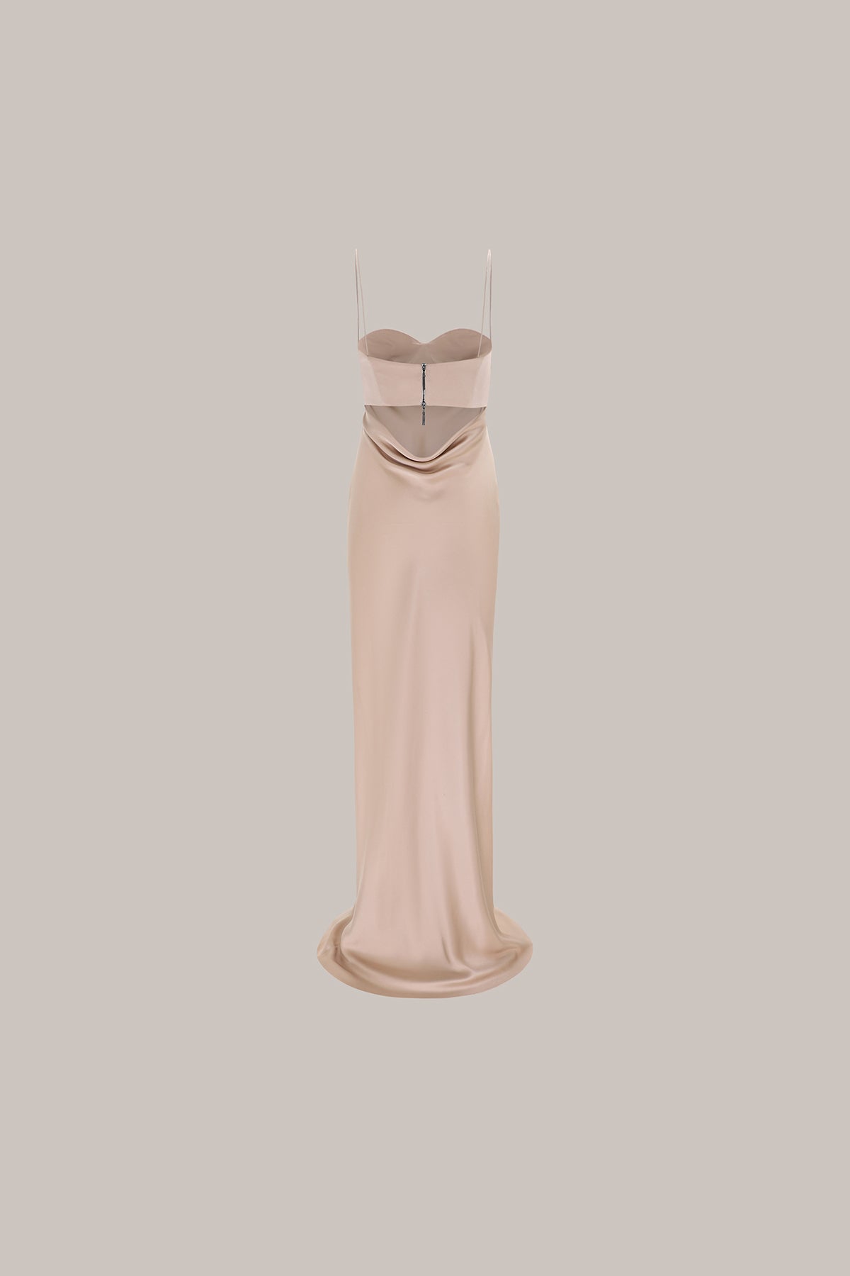 Her Open Back Bias Dress With Double Cups