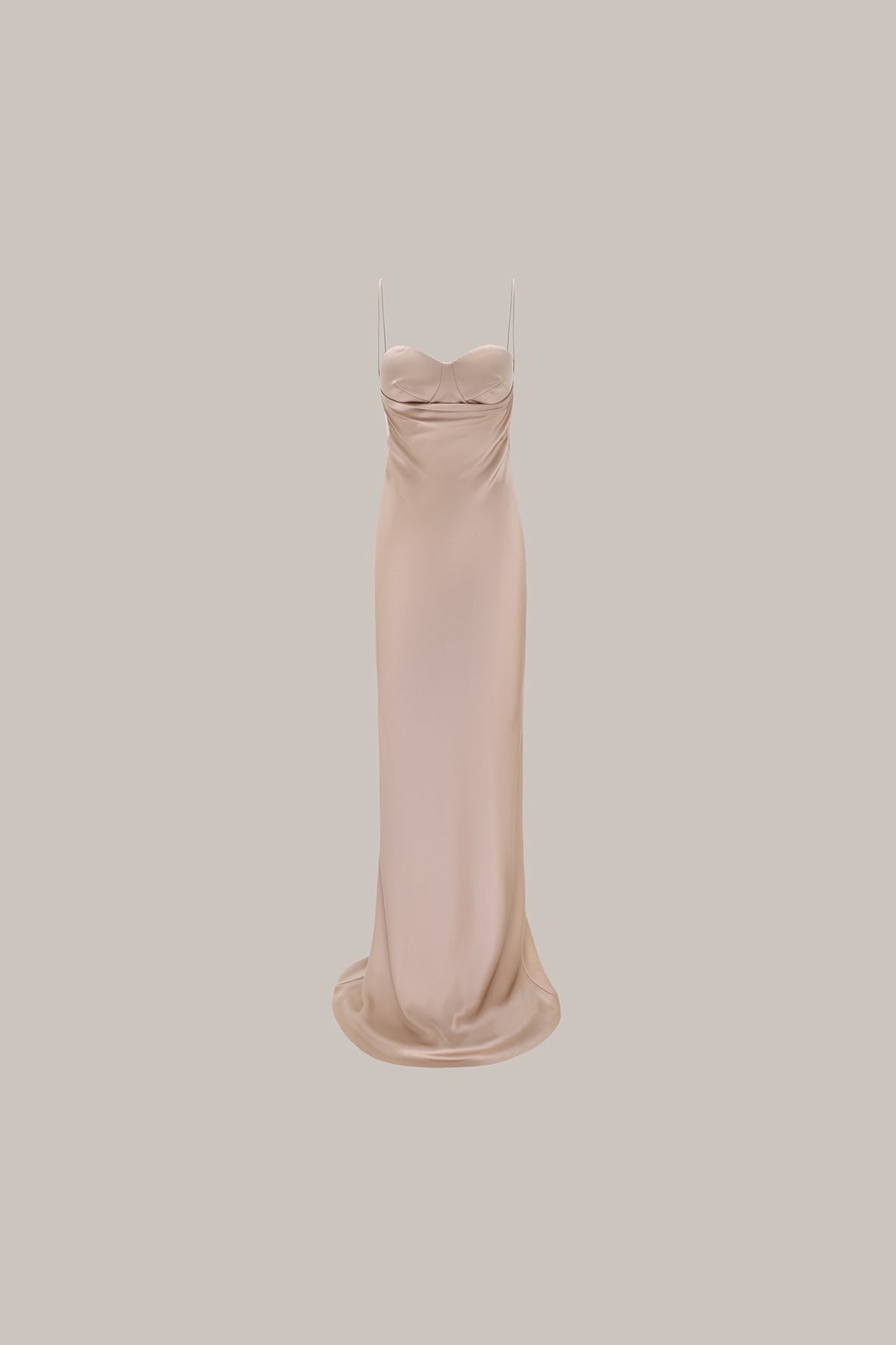 Her Open Back Bias Dress With Double Cups