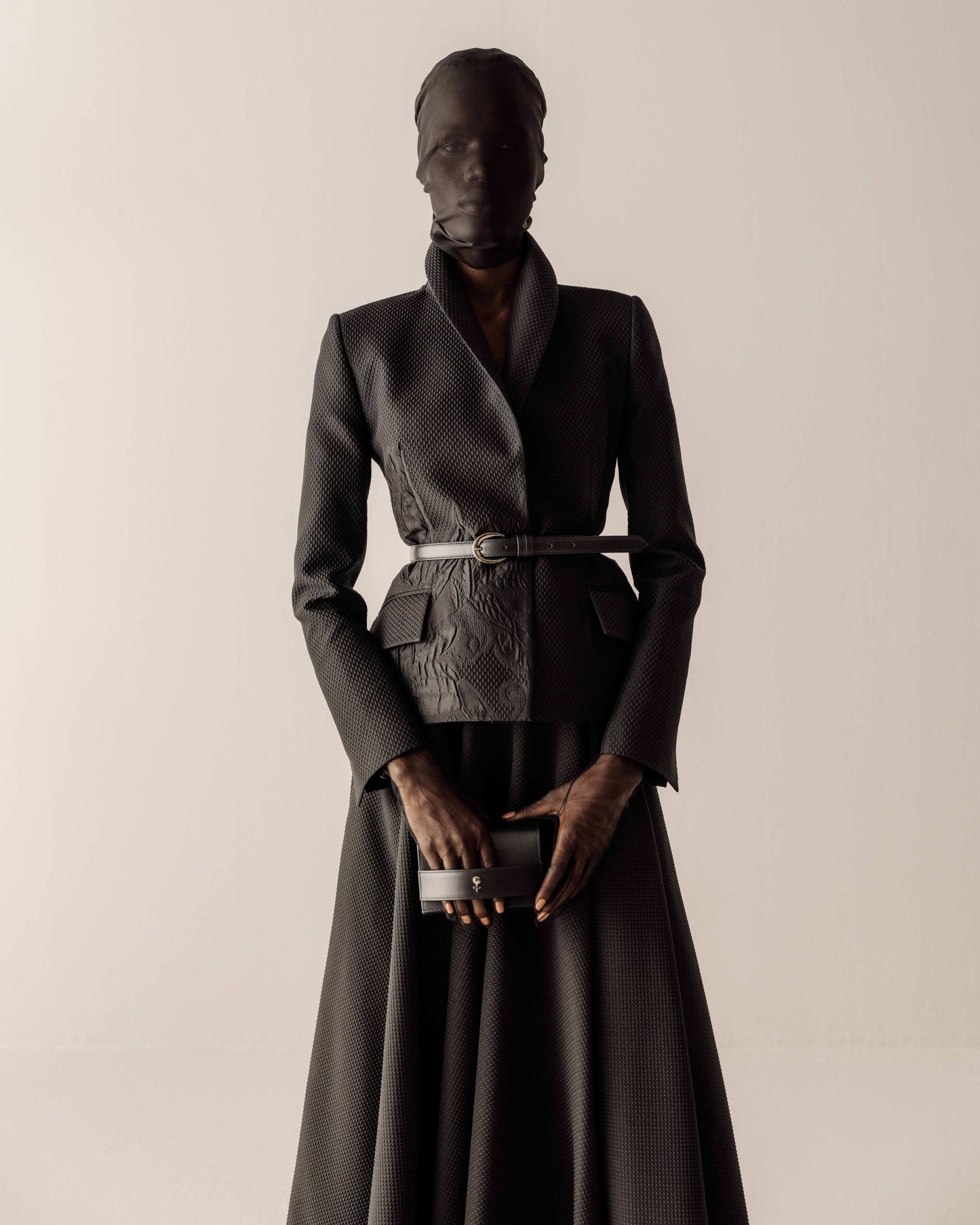 Her Silhouette Black Jacquard Jacket