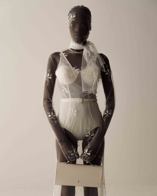 Her Embroidered Tulle Long White Dress