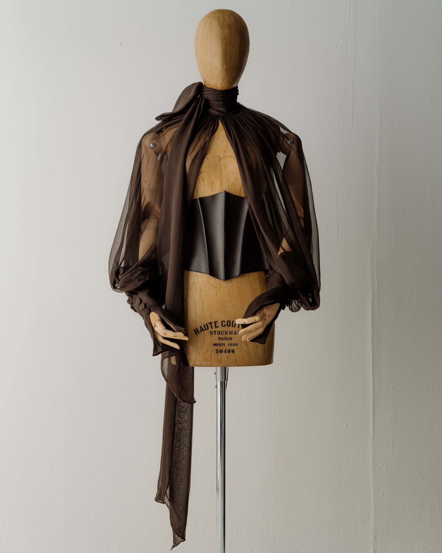 Her Leather Dark Brown Corset
