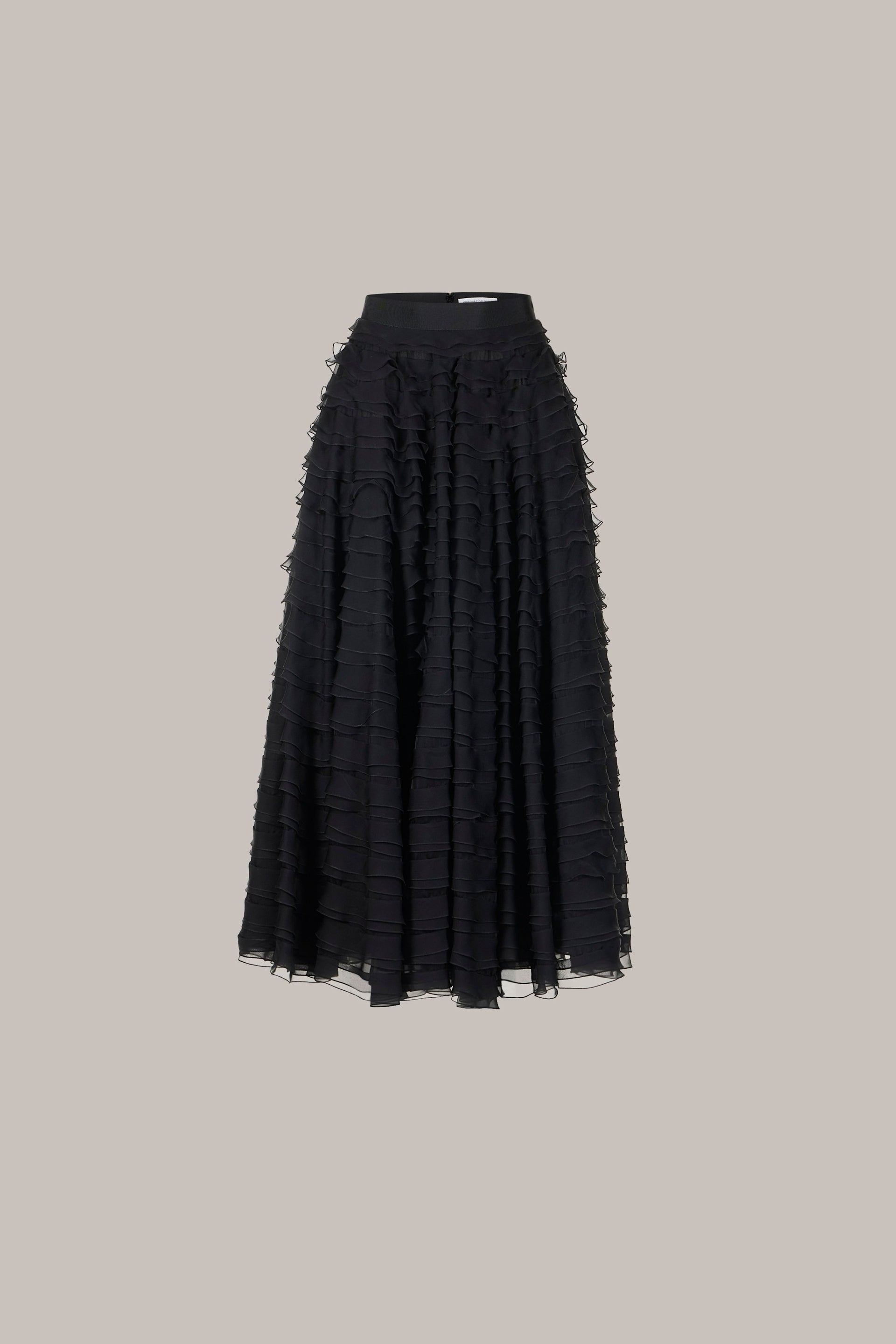 Her Black Chiffon Silk Midi Skirt – Kristina Fidelskaya