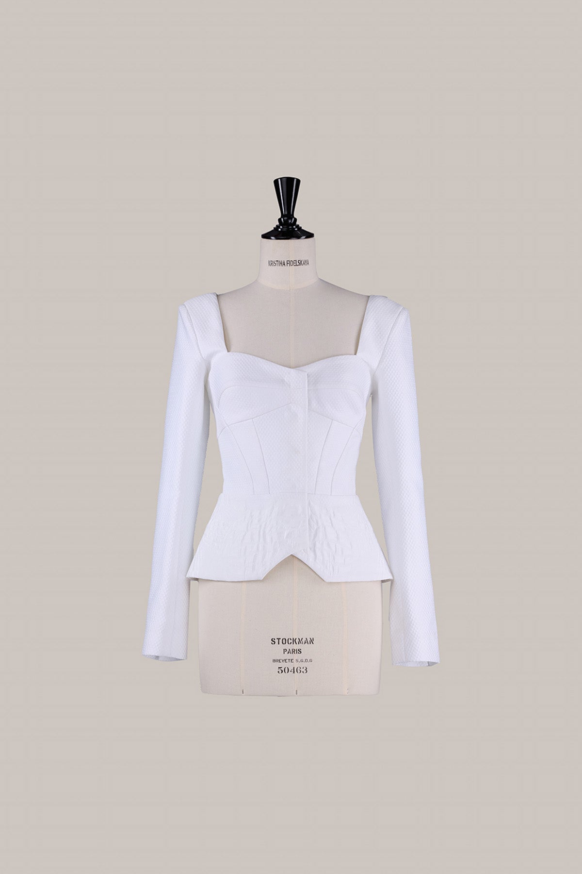 Her Jacquard Bridal White Jacket