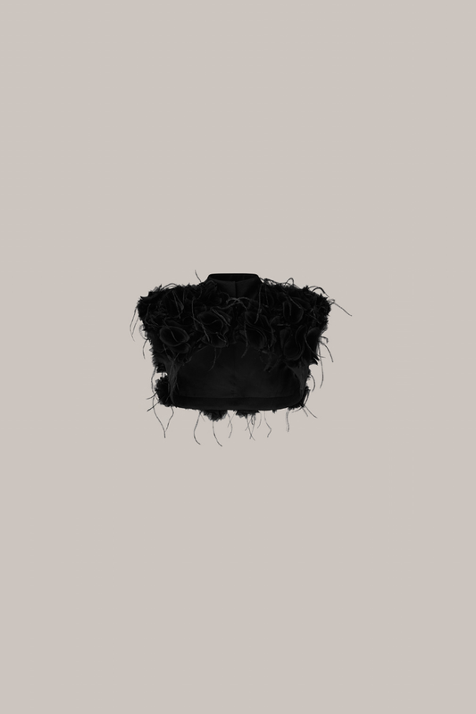 Her Embellished Sleveless Black Jacket