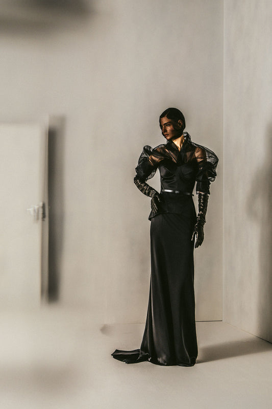 Her Tulle Black Jacket