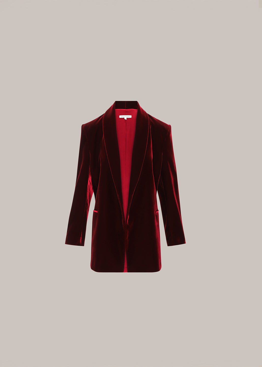 Her Burgundy Velvet Jacket