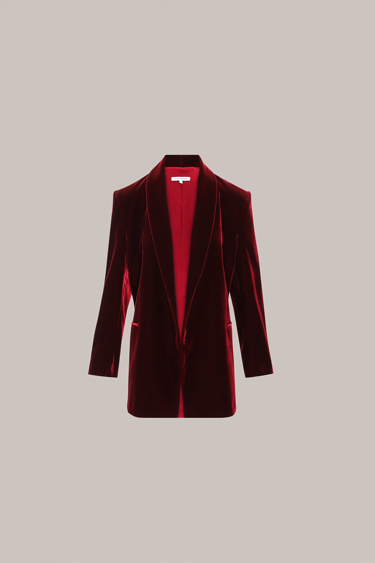 Her Burgundy Velvet Jacket